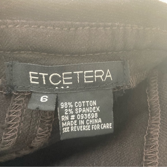 Etcetera Brown Denim Skirt with Satin Ties, Size 6 - Picture 4 of 6